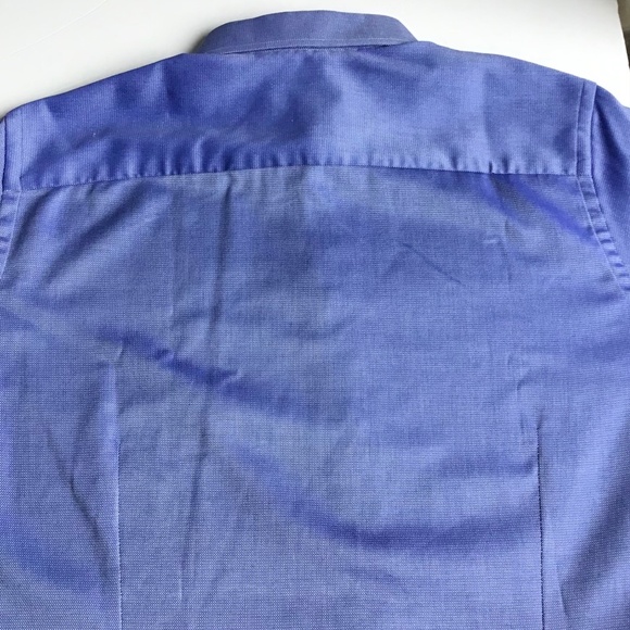 ETON  nice shade of   blue dress cotton shirt Sz 16 made in Romania  🇷🇴 - Picture 3 of 10